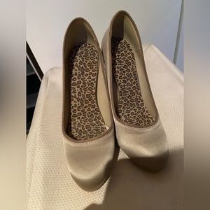 Zara tan satin pumps, size 38